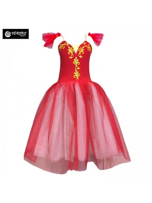 Vestito Tutù Saggio Danza Degas Donna Bimba Rosso Ballet Dress DEGAS28